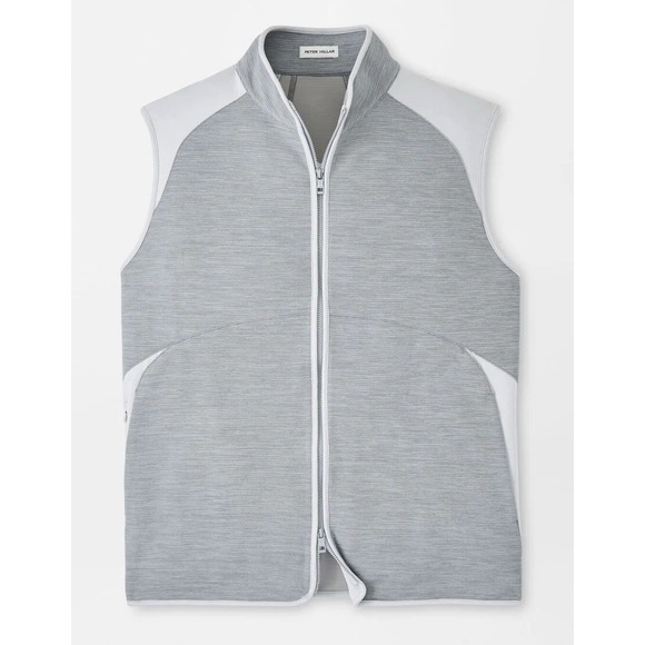 NWT Peter Millar Vista Hybrid Golf Vest Crown Sport Gale Grey Full Zip‎ XXL $165 - Picture 4 of 16